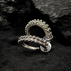 Octopus Hoops 2inch sterling silver post